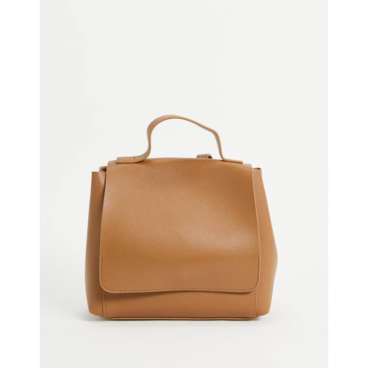 ASOS DESIGN minimal backpack in tan ASOS