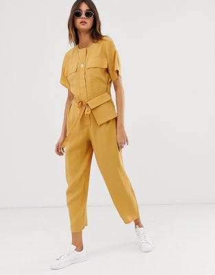 asos yellow jumpsuit