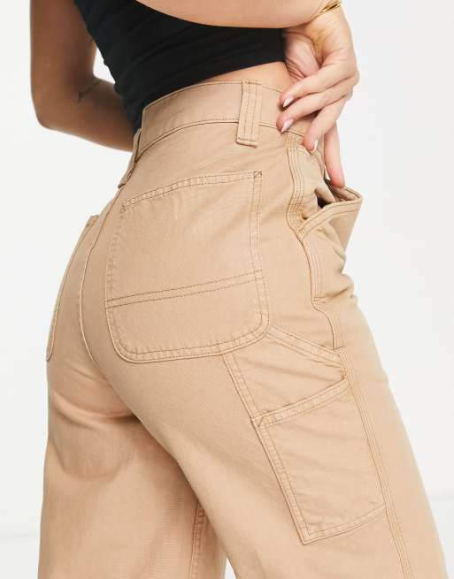 ASOS Design Minimal Cargo Pants in Sand - Part of A set-Neutral