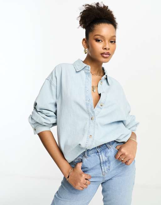 Asos womens denim sales shirt