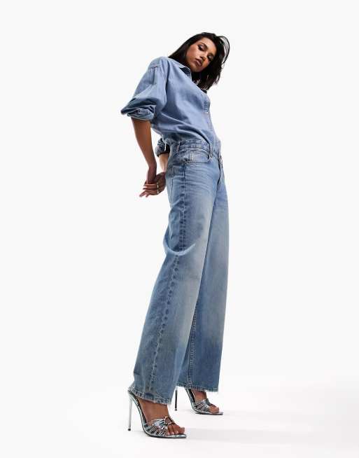 Zara Split Slim Blue Jeans - Gem