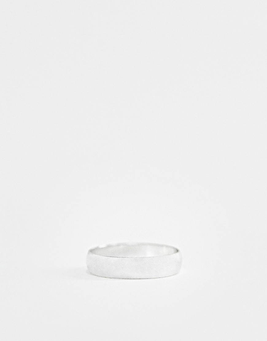 ASOS DESIGN minimal ring in silver