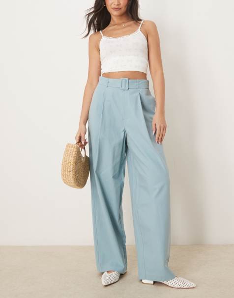 ASOS DESIGN - Minimalistische broek met ballonpasvorm in turkoois - view 1