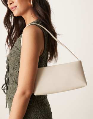 ASOS DESIGN – Minimalistische Schultertasche im Stil der 90er in Steinbeige - view 1