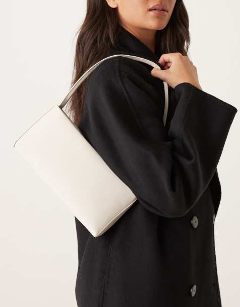 ASOS DESIGN – Minimalistische Schultertasche im Stil der 90er in Steinbeige - view 1