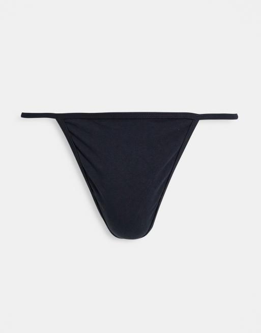 ASOS DESIGN – Minimalistischer Tanga in Schwarz
