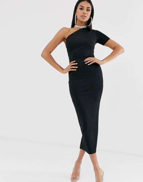 ASOS DESIGN – Minimalistisches Bandagen-Kleid mit One-Shoulder-Träger