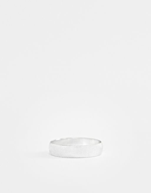 ASOS DESIGN – Minimalistyczny pierścionek w kolorze srebra