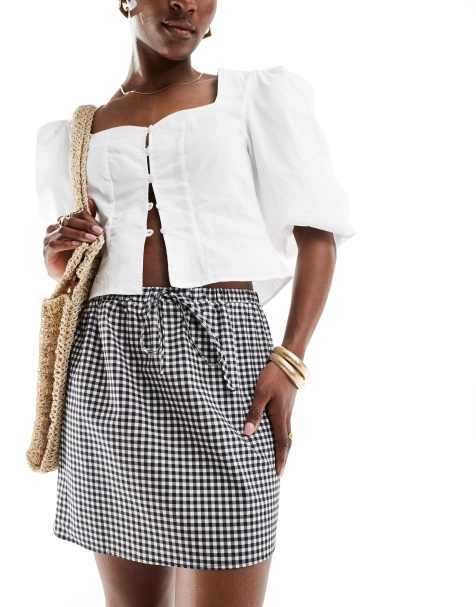 ASOS DESIGN - Minirok met gingham ruit - view 1