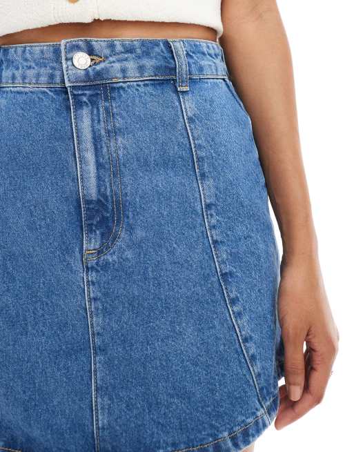 ASOS DESIGN - Minirok met uitlopende zoom en hoge taille, deel van co-ord set, 5 van 5