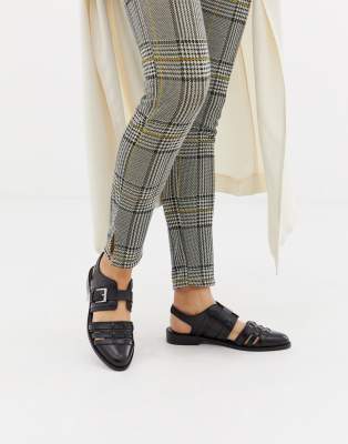 asos black flat shoes