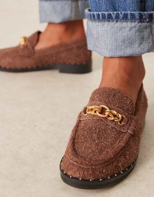 ASOS DESIGN - Ministry - Mocassins en daim de qualité supérieure à mors chaîne - Marron, 2 de 4