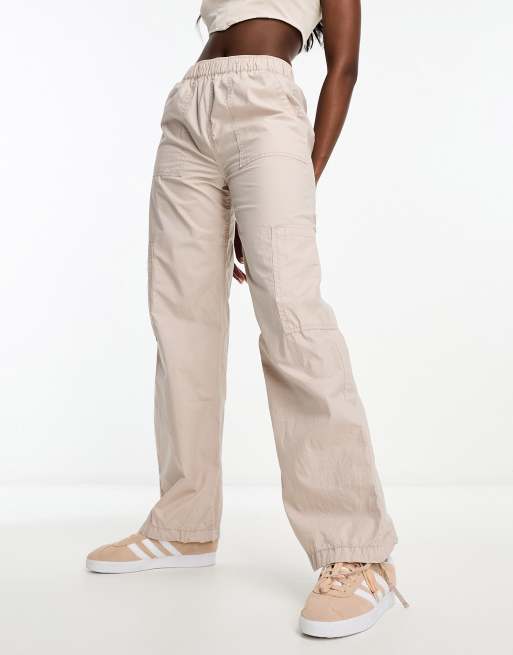 ASOS DESIGN - Mink-lyserøde cargobukser i pull-on-stil