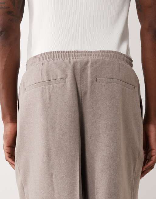 ASOS DESIGN - Minkbrune skræddersyede pull on-bermudashorts, 5 af 5