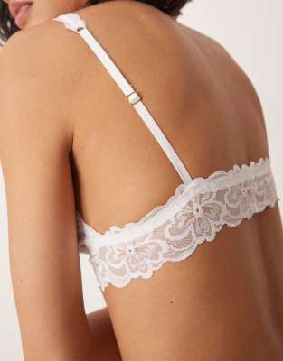 Asos Design Minnie 2 Pack Cotton Soft Bra With Lace Underband In Multi