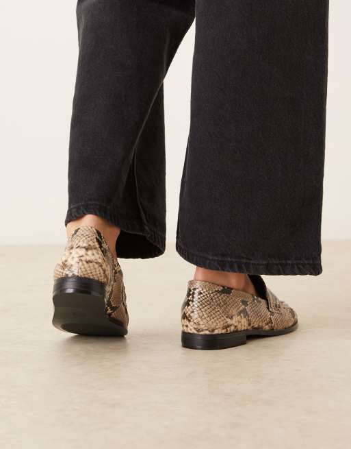 ASOS DESIGN - Minnie - Loafers met rimpeleffect in slangenprint, 2 van 4
