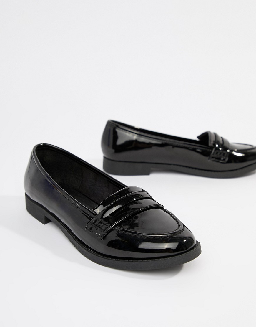 ASOS DESIGN Minny flat Shoes-Black