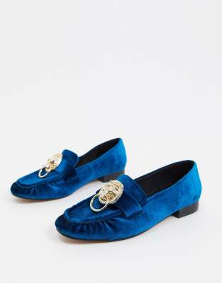 teal velvet shoes