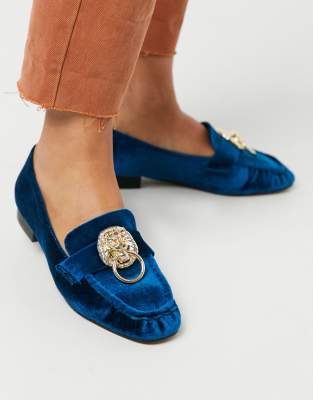 teal flat shoes