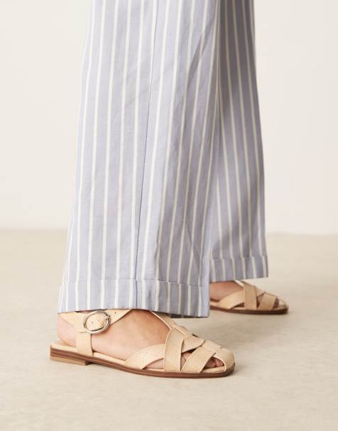 ASOS DESIGN Mirage slim fisherman shoe in natural weave - view 1