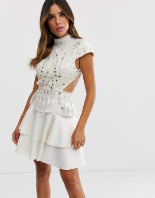 asos embellished mini dress