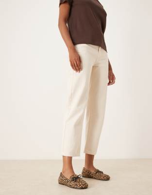 Asos Design Mirth Leather Bow Detail Loafers In Brown