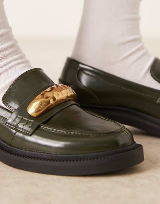 ASOS DESIGN - Mistral - Loafers met accent in groen, 3 van 4