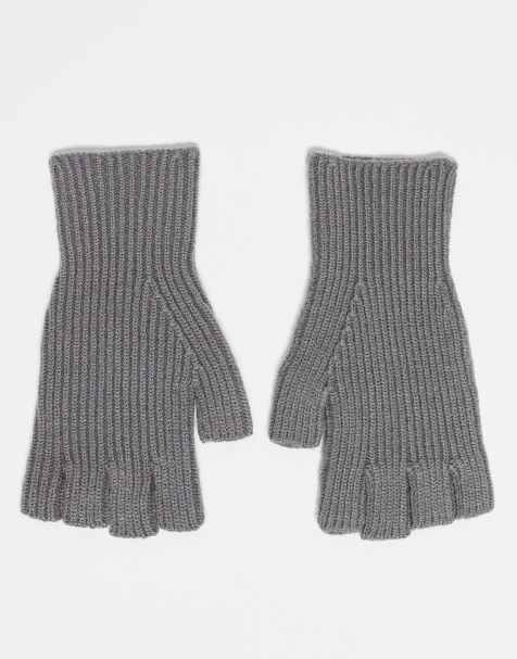 ASOS DESIGN - Mitaines en maille - Gris - view 1