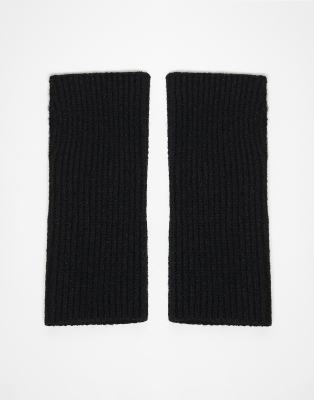 ASOS DESIGN - Mitaines en maille - Noir
