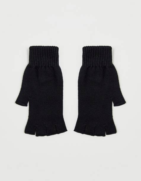 ASOS DESIGN - Mitaines en polyester recyclé - Noir