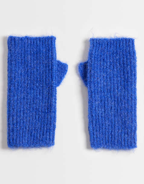 ASOS DESIGN mitaines tricotées en cobalt - view 1
