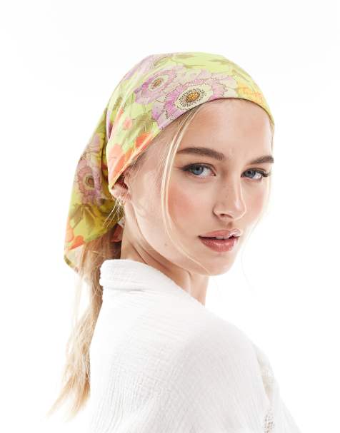 ASOS DESIGN – Mittelgroßes Kopftuch mit Blumenmuster - view 1