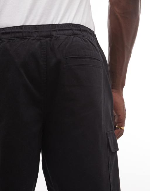 ASOS DESIGN – Mittellange Cargo-Shorts in Schwarz, 5 von 9