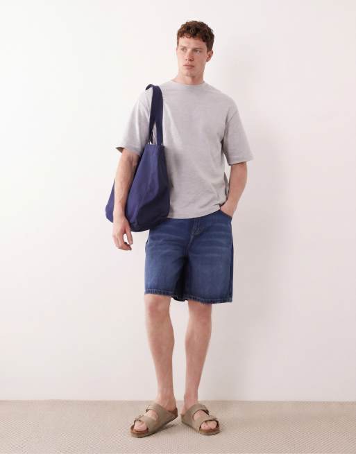 ASOS DESIGN – Mittellange Jeans-Jorts in dunkelblauer Waschung, 2 von 5