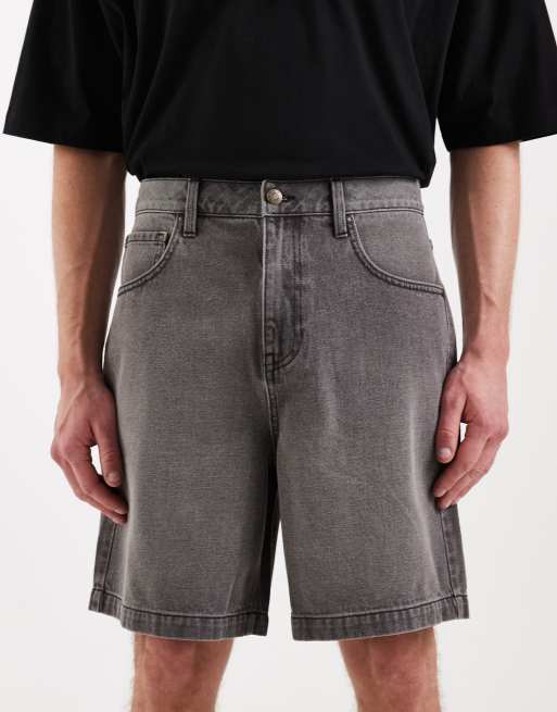 ASOS DESIGN – Mittellange Jeans-Jorts in verwaschenem Grau, 4 von 5