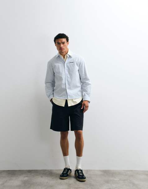 ASOS DESIGN – Mittellange Jorts aus Nylon in Schwarz mit Gürteldetail - view 1