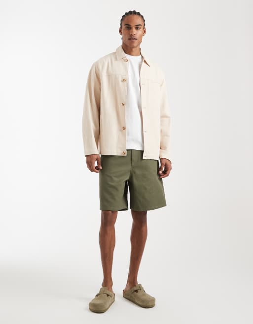 ASOS DESIGN – Mittellange Jorts in Khaki, 3 von 5