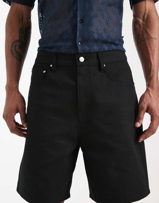 ASOS DESIGN – Mittellange Jorts in Schwarz, 4 von 5