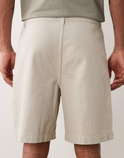 ASOS DESIGN – Mittellange Jorts in Steinbeige mit Taschen im Fatigue-Stil, 4 von 5