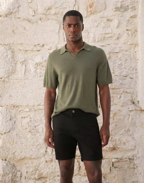 ASOS DESIGN – Mittellange Skinny-Fit-Chino-Shorts in Schwarz - view 1