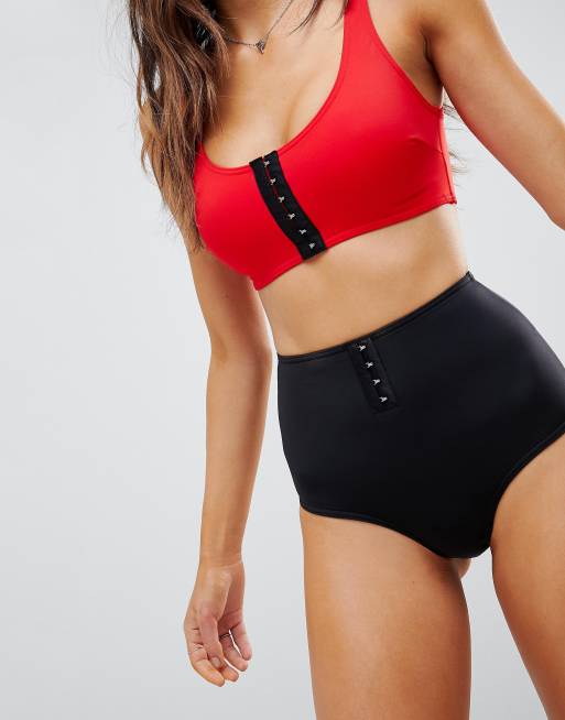 ASOS DESIGN - Mix and Match - Bas de bikini taille haute à agrafes, 3 de 4