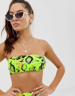 lime green snakeskin bikini