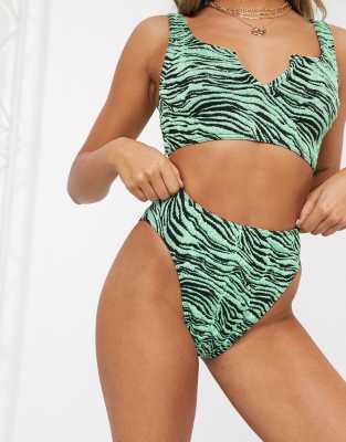 crinkle high waisted bikini bottoms