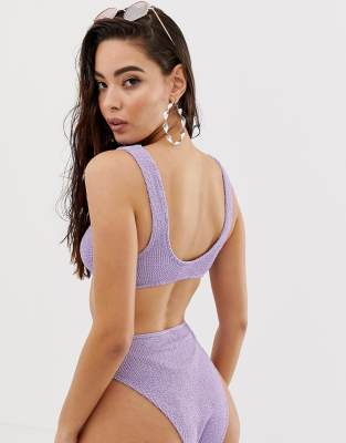 lavender high waisted bikini bottoms