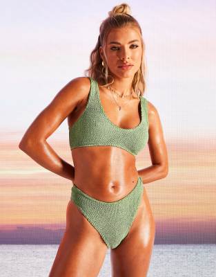 Asos design crinkle bikini review online