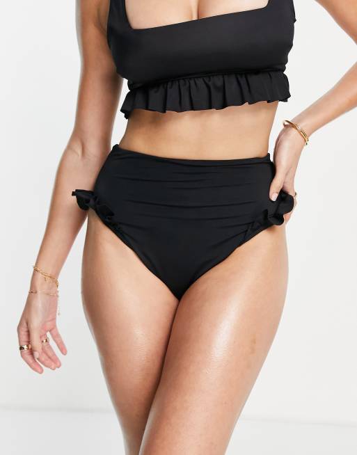 High waisted frill sales bikini bottoms