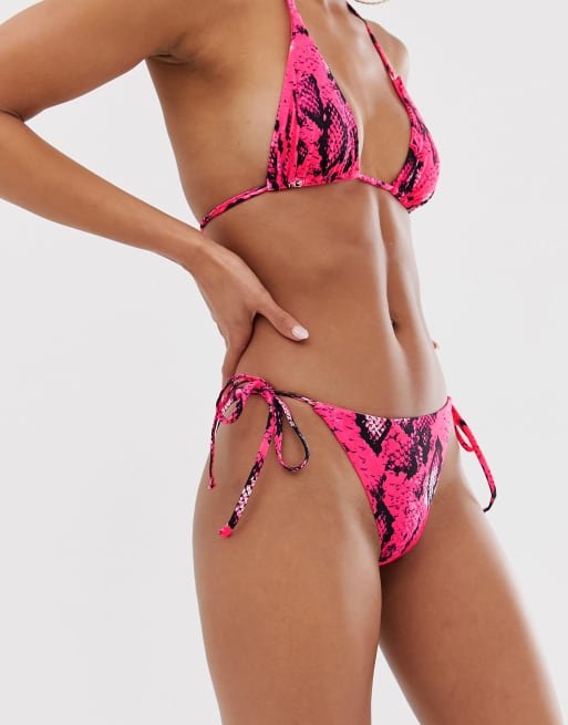 Asos Design Mix And Match Geschmeidige Bikinihose Mit Seitlicher Schnürung Und 1262