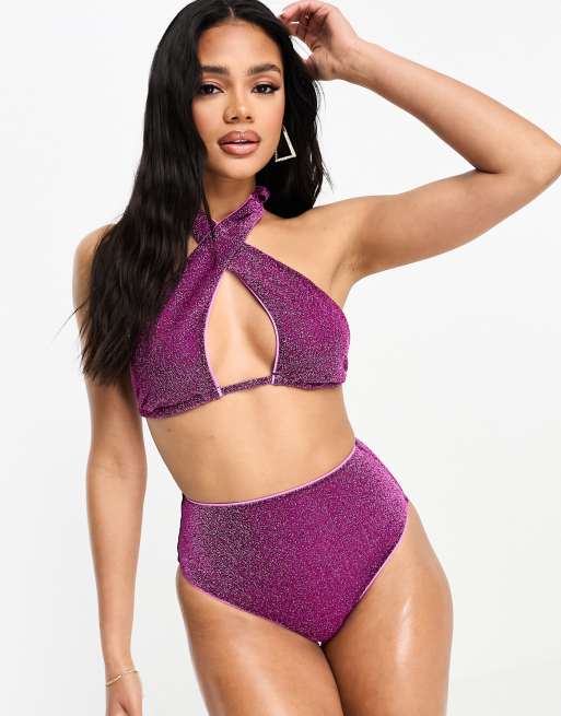 High waisted store glitter bikini