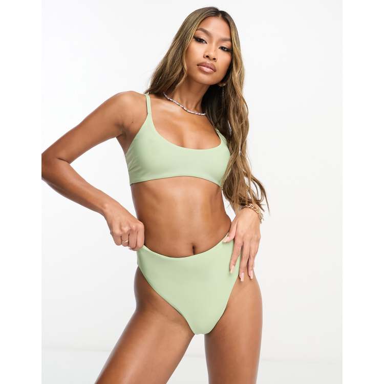 ASOS DESIGN mix and match high leg high waist bikini bottom in