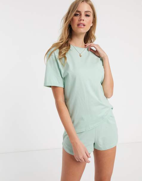 ASOS DESIGN – Mix-and-Match Jersey-Pyjama with T-Shirt